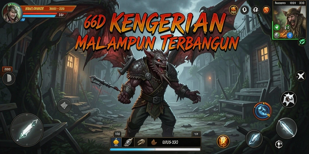 Screenshot 66D menampilkan momen menyeramkan dalam gameplay yang intens.