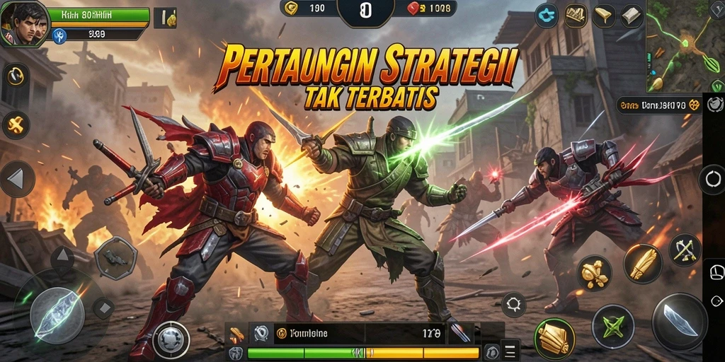 Tampilan gameplay 8HHH dengan strategi yang menegangkan.