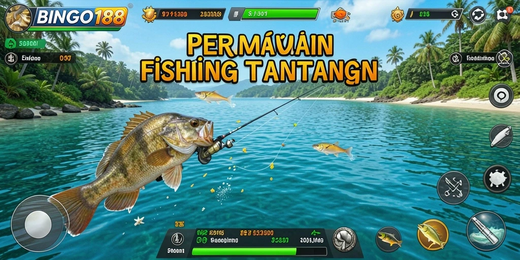 Tampilan gameplay menarik di BINGO188 ketika menangkap ikan.