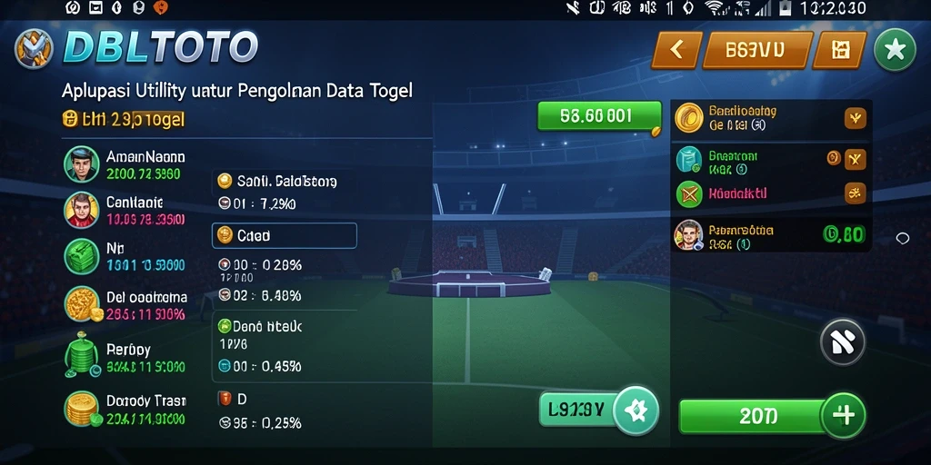 Tampilan antarmuka pengguna DBLTOTO yang sederhana dan informatif.