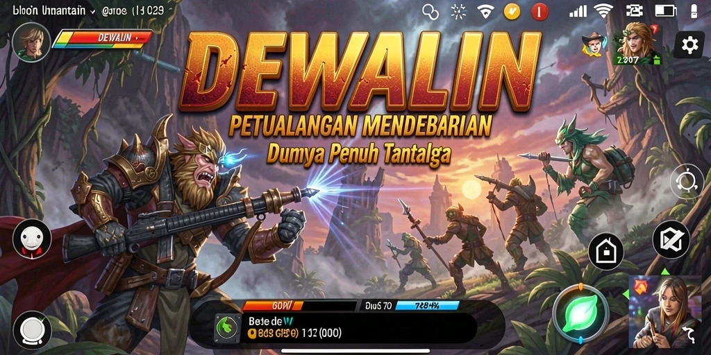 Tampilan gameplay DEWALIN yang menampilkan petualangan seru dan tantangan menarik.