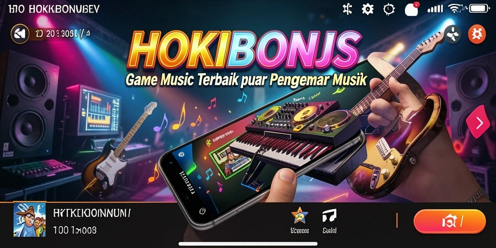 Tampilan gameplay HOKIBONUS dengan berbagai genre musik
