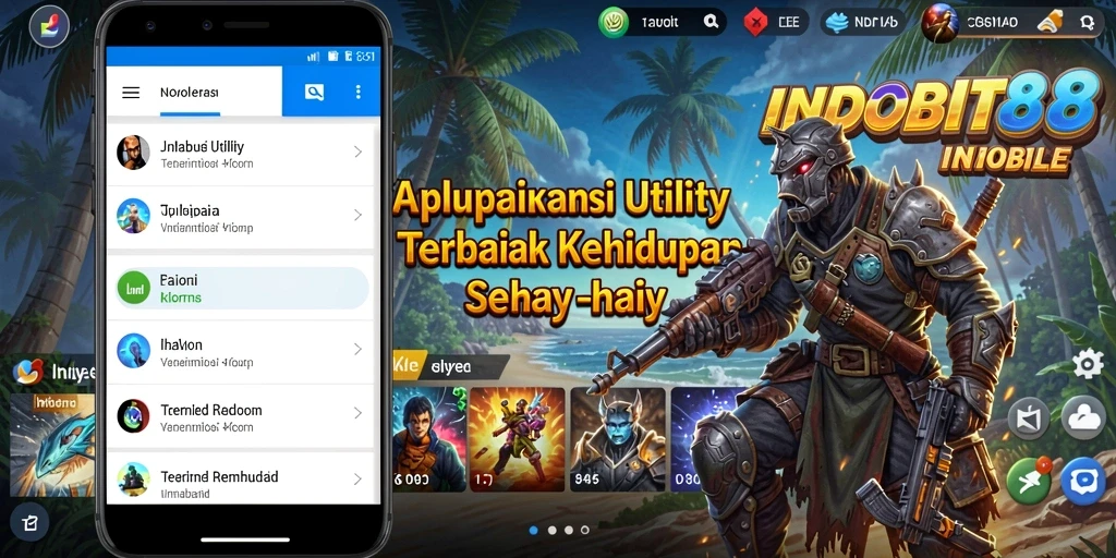 Tampilan tampilan utama aplikasi INDOBIT88 dengan antarmuka yang mudah digunakan.