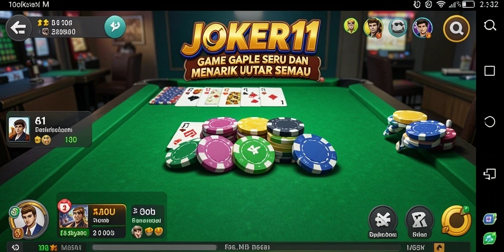 Tampilan screenshot <strong>JOKER11</strong> yang menunjukkan momen seru dalam permainan Gaple.
