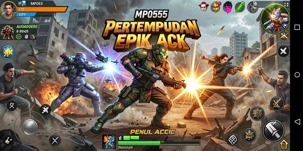 Tampilan gameplay seru dengan aksi mendebarkan di MPO555.