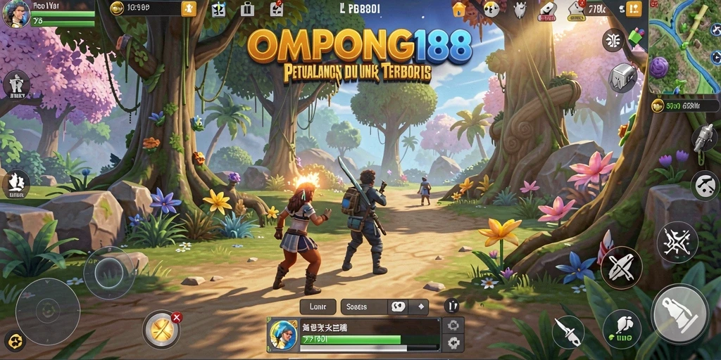 Screenshot OMPONG188 menampilkan aksi seru di dunia terbuka yang luas.