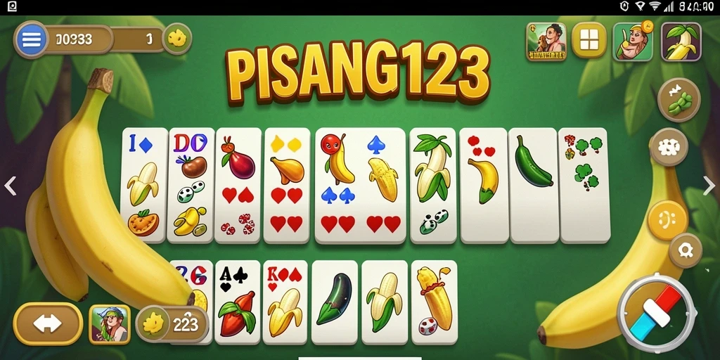 Tampilan gameplay seru dan interaktif dari PISANG123.