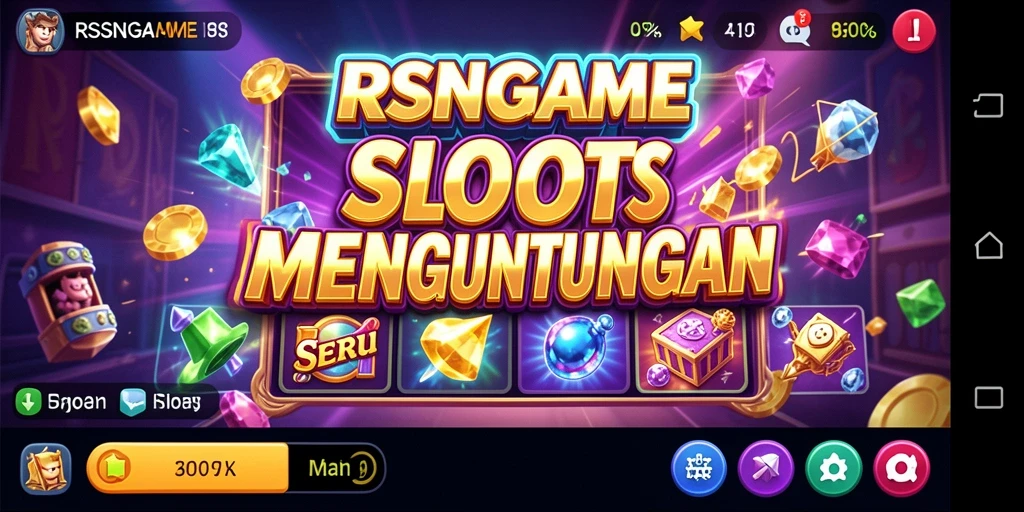 Tampilan gameplay RSNGAME menampilkan aksi Slot yang seru dan penuh warna.