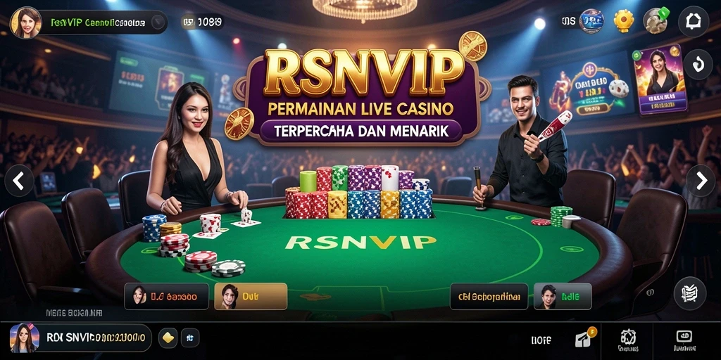 Tampilan gameplay RSNVIP yang menarik dan mendebarkan dalam Live Casino.