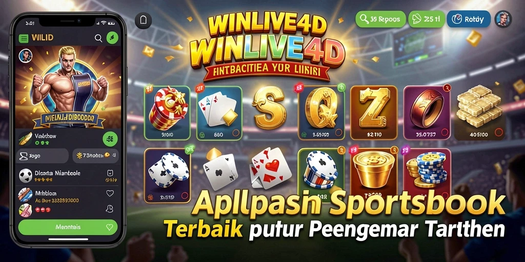Screenshot gameplay WINLIVE4D yang menampilkan antarmuka Sportsbook.